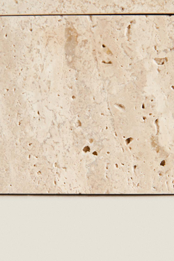 ZARA HOME МРАМОРНЫЙ ЯЩИК ДЛЯ ХРАНЕНИЯ, БЕЖЕВЫЙ