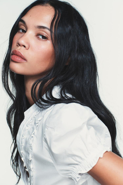 ZARA РУБАШКА ИЗ ПОПЛИНА С ВОЛАНАМИ, БЕЛЫЙ