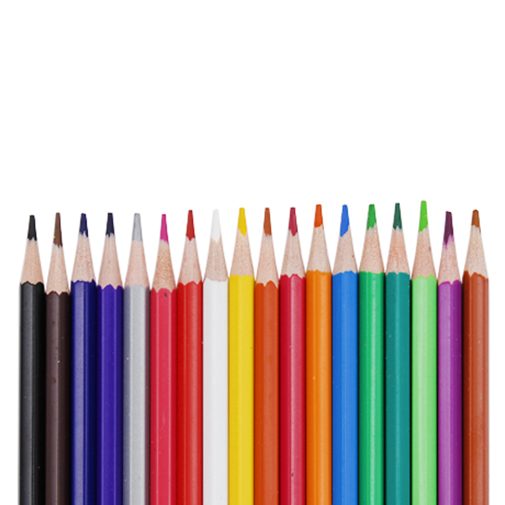 Карандаши цветные, Basir, пластиковые, серия "Панда", цветная упаковка, 18 шт