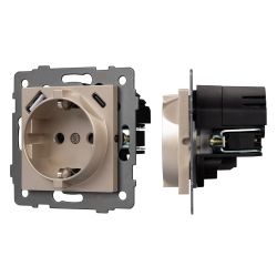 Механизм розетки с USB зарядкой SCT-MUAC-PL-GD-V (250V, 16A) (Arlight, -) 049832