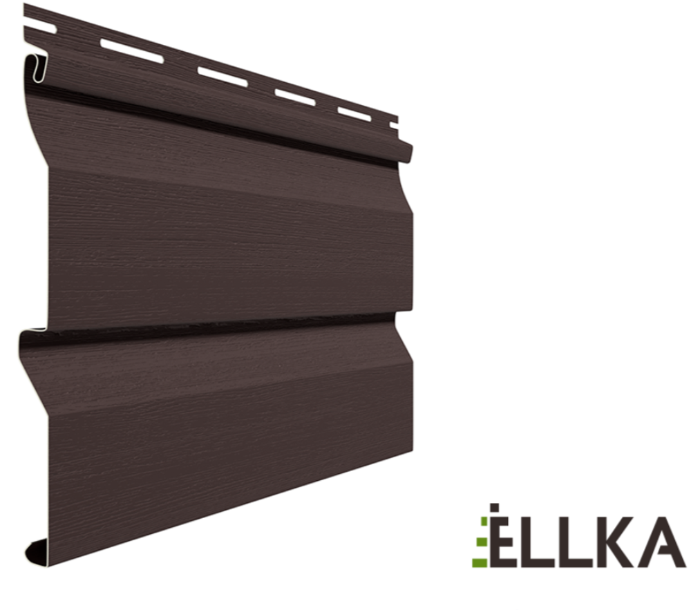Сайдинг Корабельный брус ELLKA 3х0,205 м, 18 шт./упак, (0,615 м.кв.). Шоколад, графит