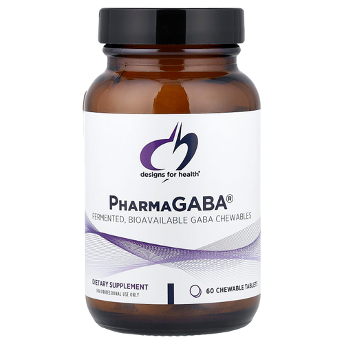 Designs For Health, PharmaGABA®, 60 жевательных таблеток (100 мг в 1 таблетке)