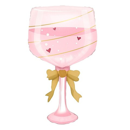 Фольгированный шар-фигура «Розовый бокал», 89 см