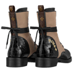LOUIS VUITTON Lv Metropolis Flat Ranger Boots "Brown" Women"s