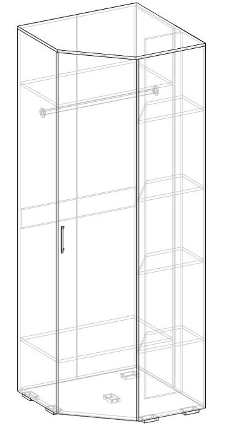 Виктория Шкаф угловой левый (440)