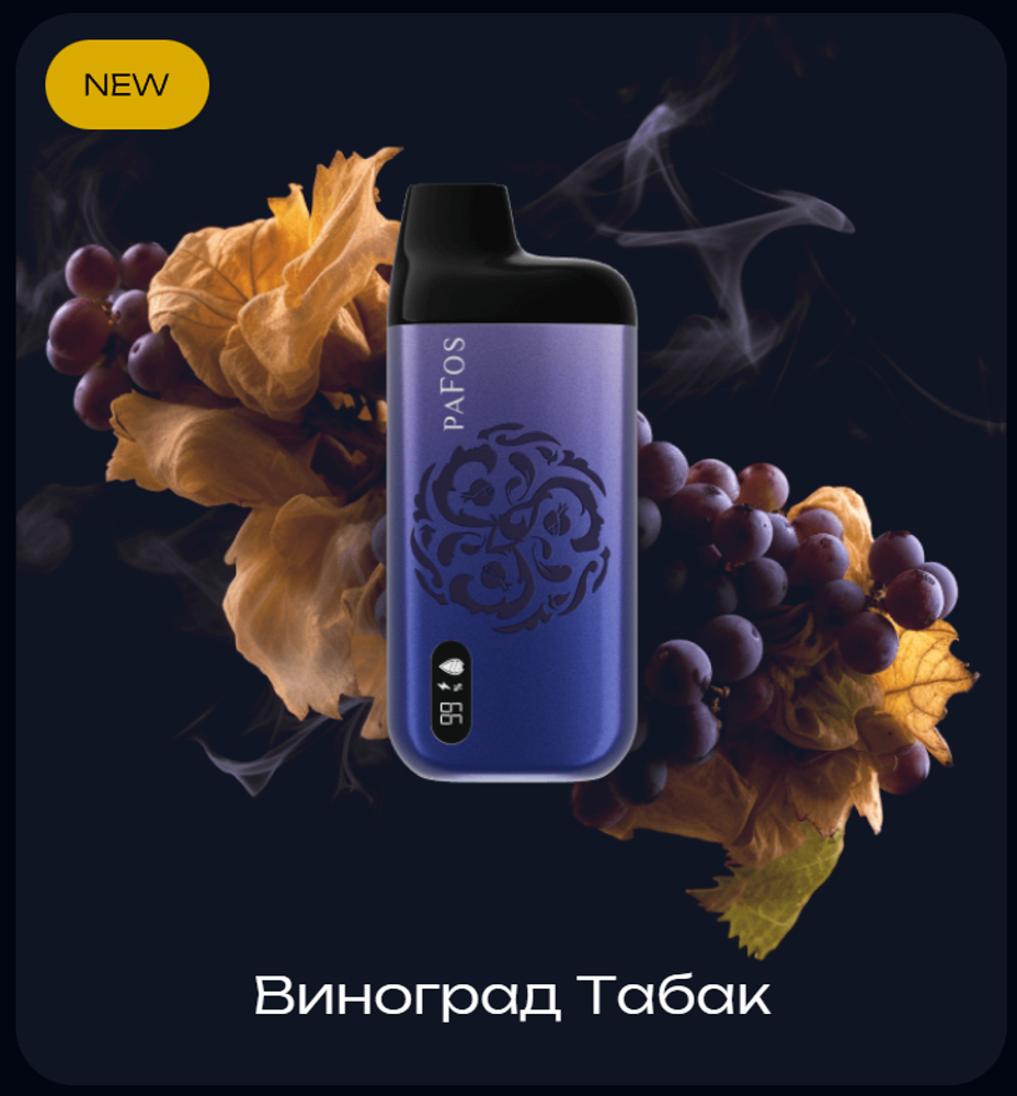 Pafos 8000 Виноград табак купить в Москве с доставкой по России