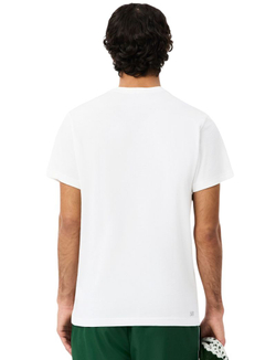 Мужская теннисная футболка Lacoste Ultra Graphic Print Sport - white/green