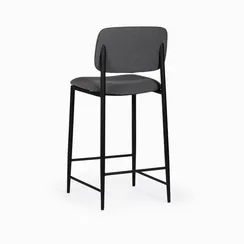 Полубарный стул Grap, тёмно-серая водоотталкивающая обивка
