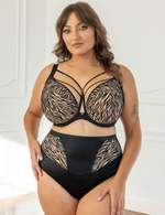 Трусы Kris Line Queen бразилиана High Waist (черный)