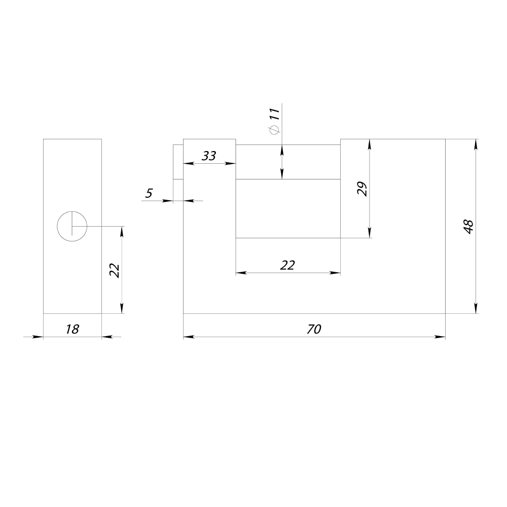 Замок навесной PK-1670 3 key англ.