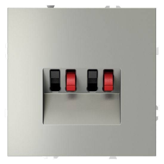 Розетка акустическая встраиваемая VOLTUM S70 4-местная, (сталь)