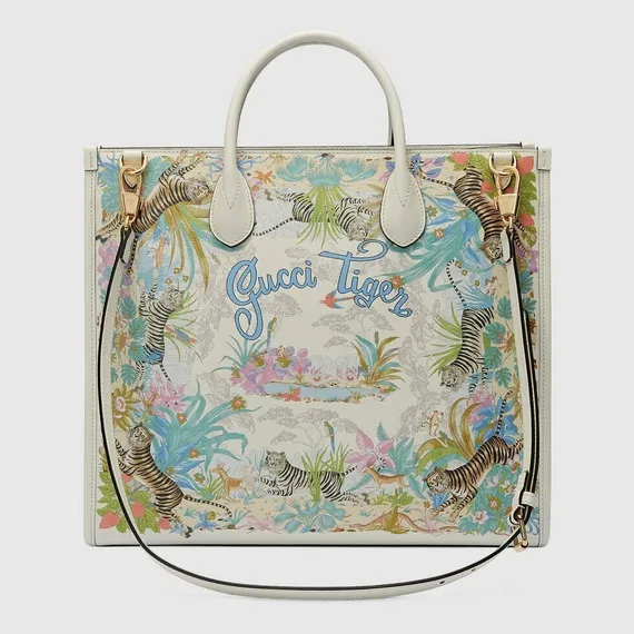 Сумка-тоут Gucci Tiger среднего размера