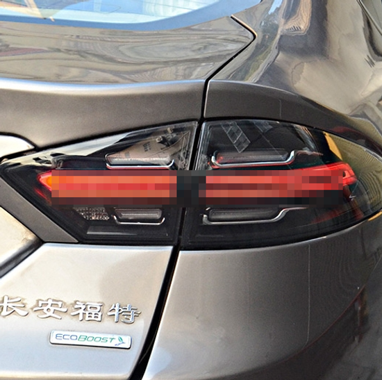 Задние фонари Форд Мондео 5 / Фьюжн 2014-2019 V1 type [Комплект Л+П; светодиодные; бегущий поворотник; ТЕМНЫЕ]