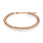 Браслет из красного золота с фианитами