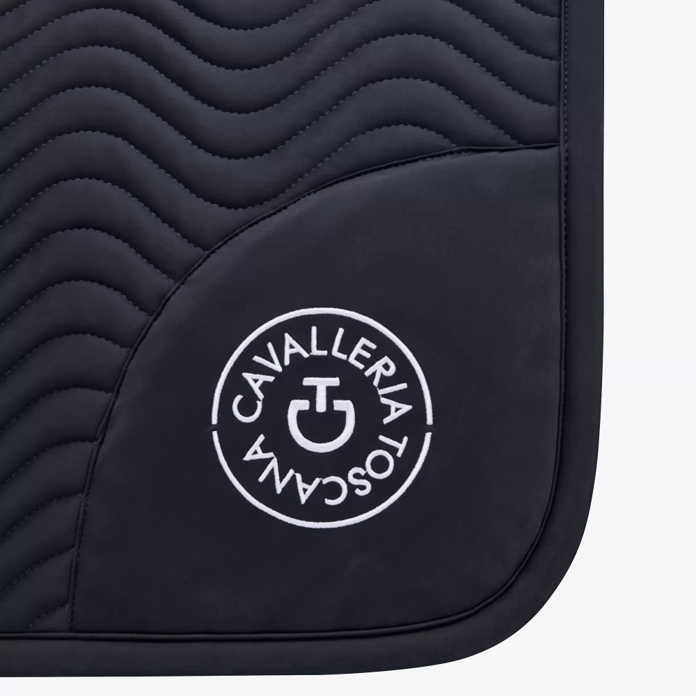 Выездковый вальтрап Cavalleria Toscana Double Orbit Wave Quilted Dressage Saddle Pad