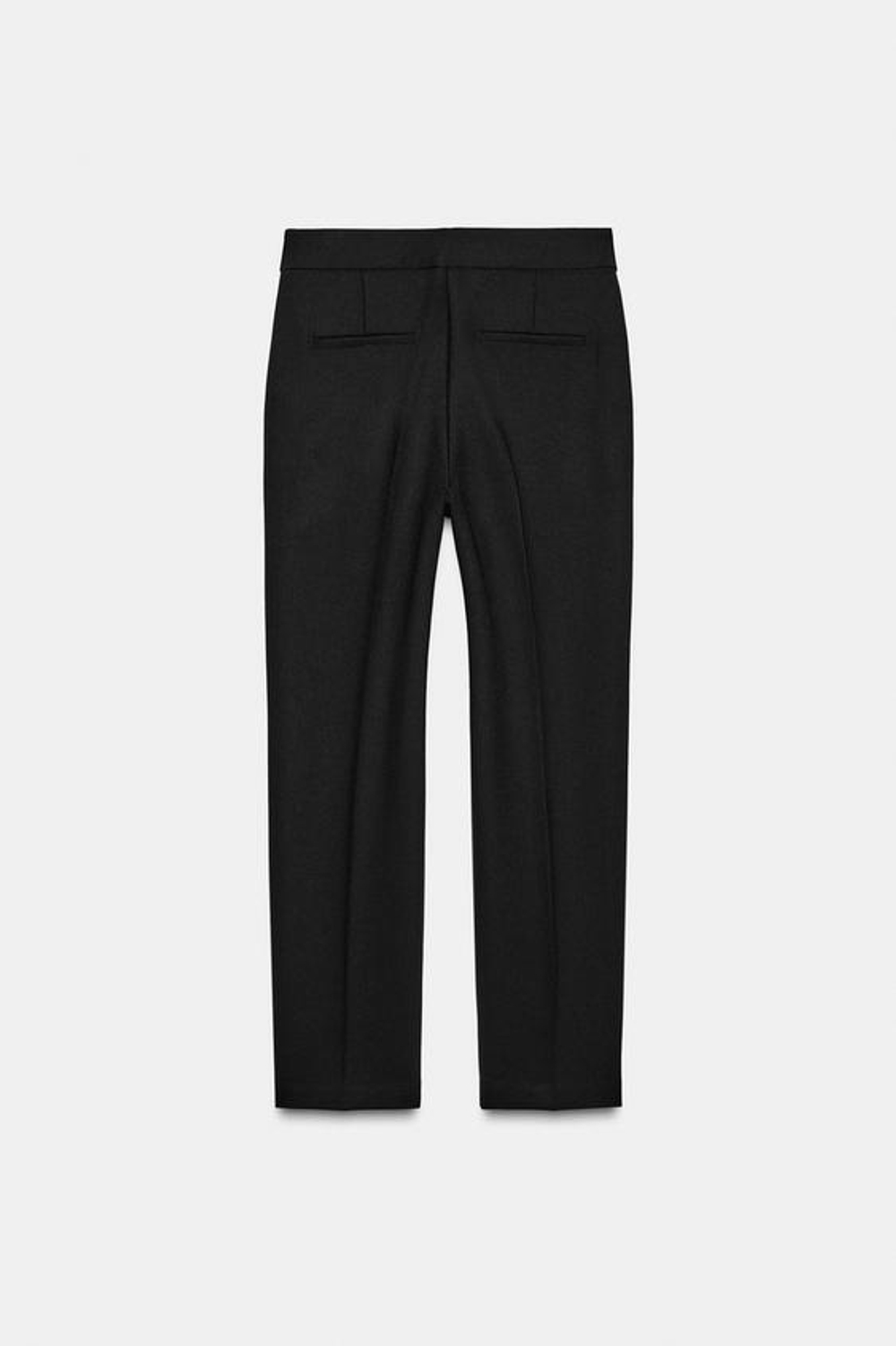 ZARA БРЮКИ ПРЯМОГО КРОЯ СО СТРЕЛКАМИ, ЧЕРНЫЙ