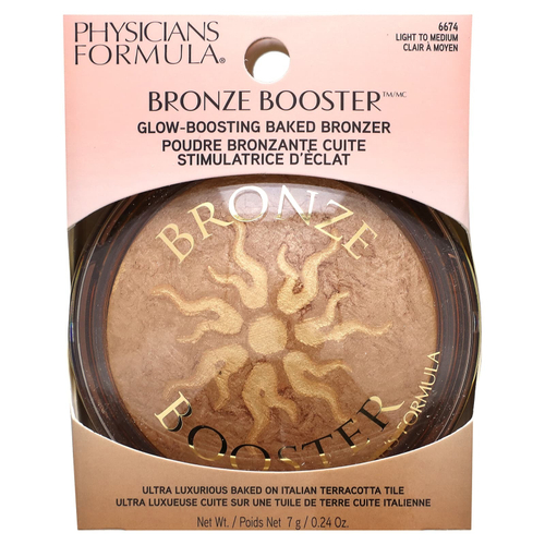 Physicians Formula, Bronze Booster, запеченный бронзер для блеска, 6674 от светлого до среднего, 7 г (0,24 унции)