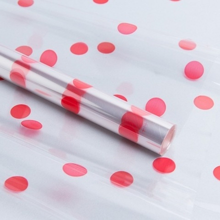 Пленка прозрачная "Горошины" (10м)