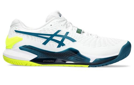 Мужские кроссовки теннисные Asics Gel-Resolution 9 - white/restful teal