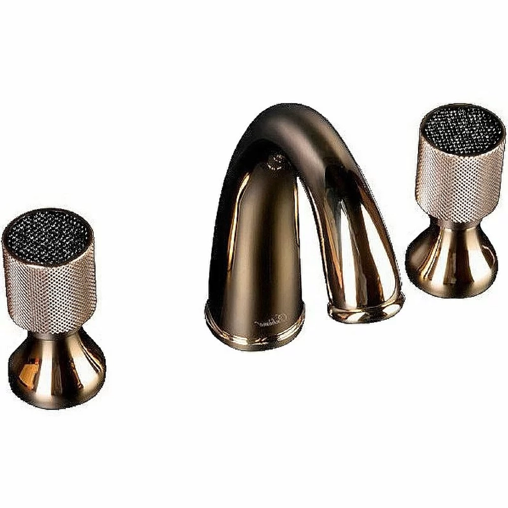 Смеситель для раковины Boheme Royal Cristal 297-Royal/CRST black золото/Preciosa