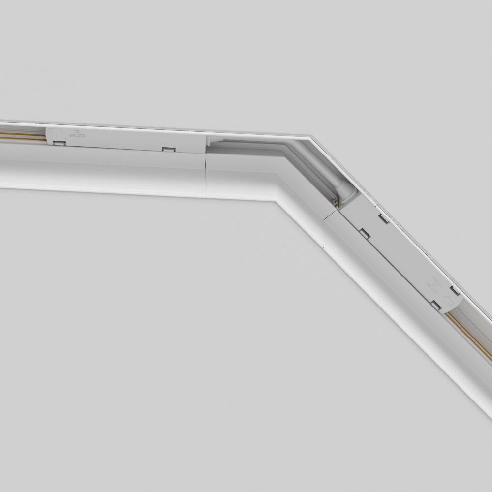 Угол для соединения 135° встраиваемого магнитного шинопровода Maytoni Gravity TRA010CLO-42W