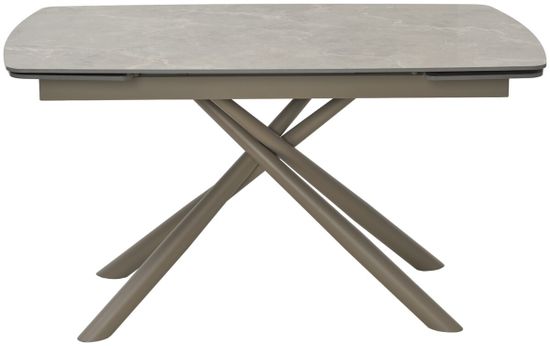 Стол RIVOLI 140 MATT LATTE STONE SOLID CERAMIC / TAUPE