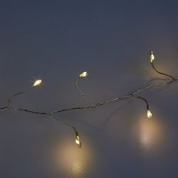 ULD-S1000-250-DTA WARM WHITE IP20 DEWDROP Гирлянда светодиодная Роса. 10м. 250 светодиодов. Теплый белый свет. Провод прозрачный. ТМ Uniel