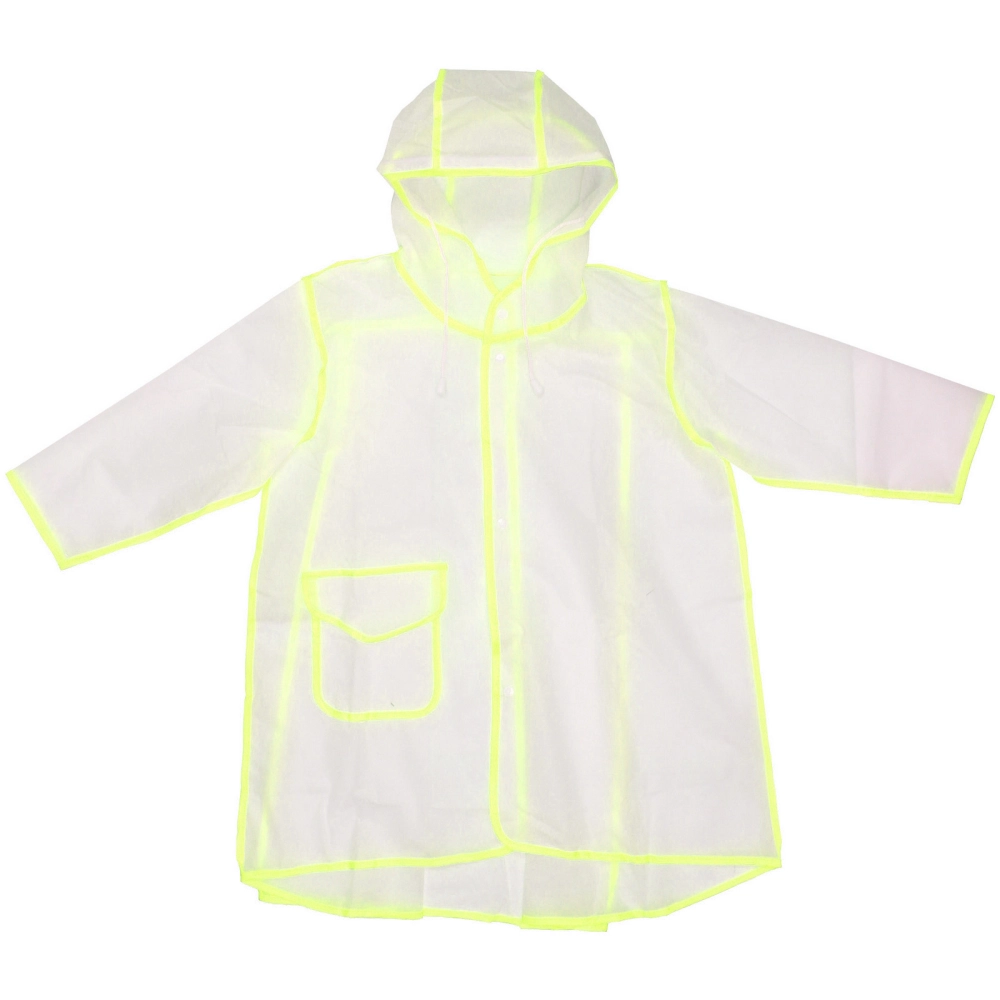 Дождевик-плащ детский «Neo» с капюшоном и завязками, на кнопках, цвет желтый, р. XXL(72*61см.)