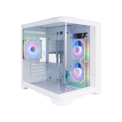Корпус для компьютера 1STPLAYER UVIEW UV5 ARGB White / mATX / 3x120mm ARGB fans / UV5-WH-2FC7R-W-1FC7-W