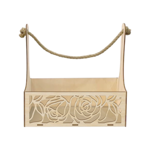 Ящик орнамент "цветы" 26*12см  1шт.