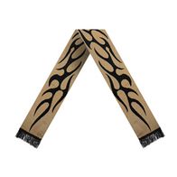 Шарф двусторонний ТАЙНА Трайбл, бежевый/черный