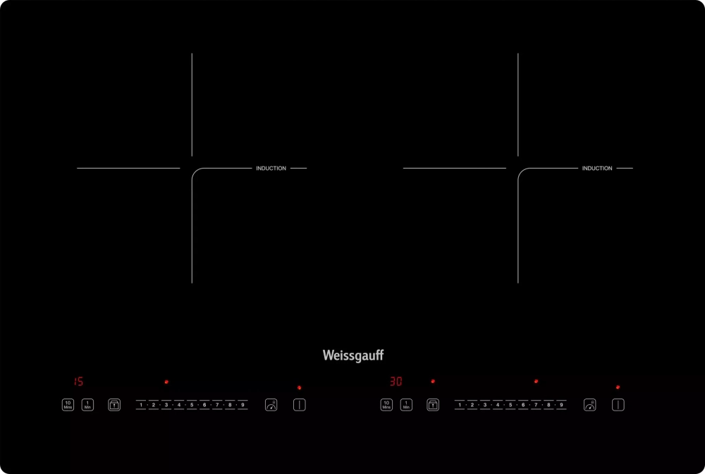 Встраиваемая индукционная панель Weissgauff HI 412 H черная (q)