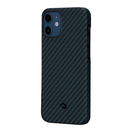 Чехол PITAKA MagEZ Case для iPhone 12 mini, Black/Blue Twill (чёрный/синий)