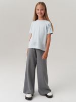 Джемпер для девочки с коротким рукавом AT1083 голубой