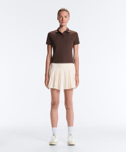 Oysho Короткая плиссированная юбка seamless с высокой талией, светлый экрю