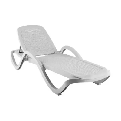Шезлонг CAPRI плетеный белый 1940х310мм