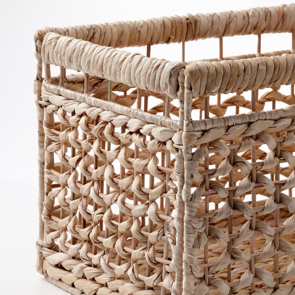 IKEA TÄTING  (ИКЕА ТÄТИНГ)  -  Корзина, водный гиацинт/натуральный, 35x25x25 см