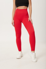 Легинсы бесшовные в рубчик с высокой талией