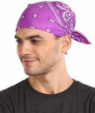 Бандана фиолетовый градиент пейсли