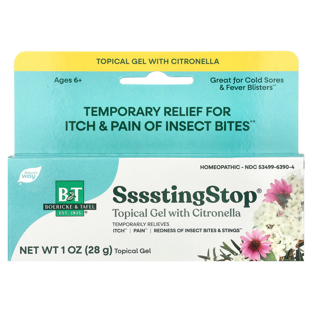 Boericke & Tafel, SssstingStop®, гель для местного применения с цитронеллой, для детей от 6 лет, 28 г (1 унция)