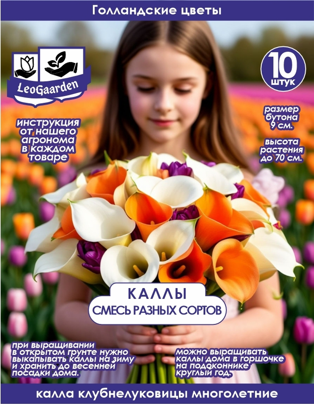 Калла клубнелуковица, Микс сортов, 10шт. Разбор 16/18