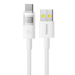 USB-A - USB-C Кабель Baseus Display 2 Charging+Data 100W 1-2m - Moon White