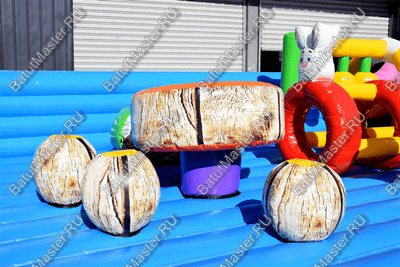 Большая площадка с высокой горкой "Дино-городок", 15*15*6 м