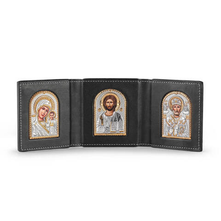 Складень карманный Спаситель Казанская Николай 90х255мм