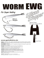 Крючки офсетные Gamakatsu Worm EWG HOOKS SIL STOPPER BLACK размер 04 (упк.5шт.)