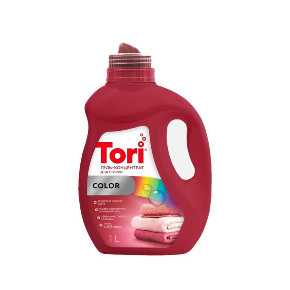 Гель-концентрат для стирки TORI Color 1 л