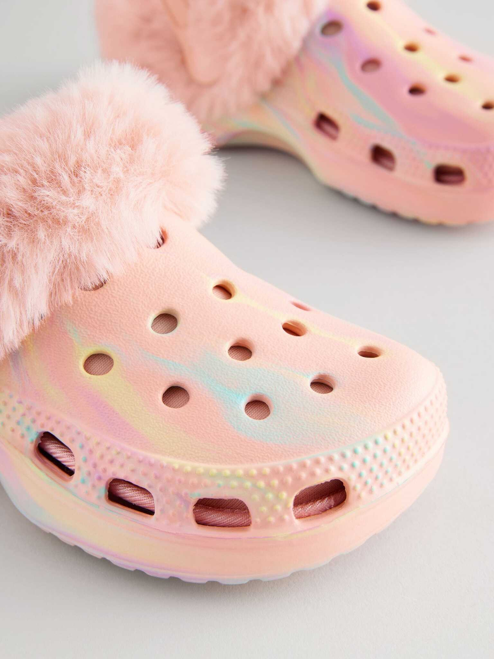 Сабо с искусственным мехом для девочки Next Q91-811, Розовый