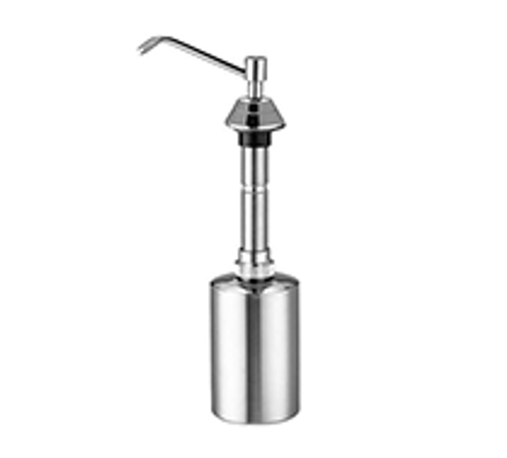 Диспенсер для мыла с кнопкой встраиваемый в столешницу 500 мл. нерж. сталь NOFER 03100.B глянцевый