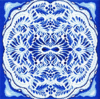 "Гжель 2"-1262 канва с рисунком