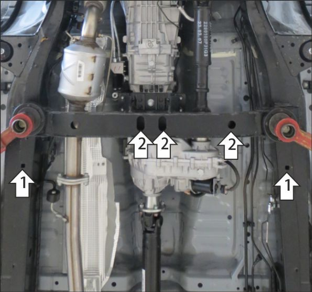 Защита алюминиевая 4 мм раздаточной коробки для JAC T8 Motodor.348304